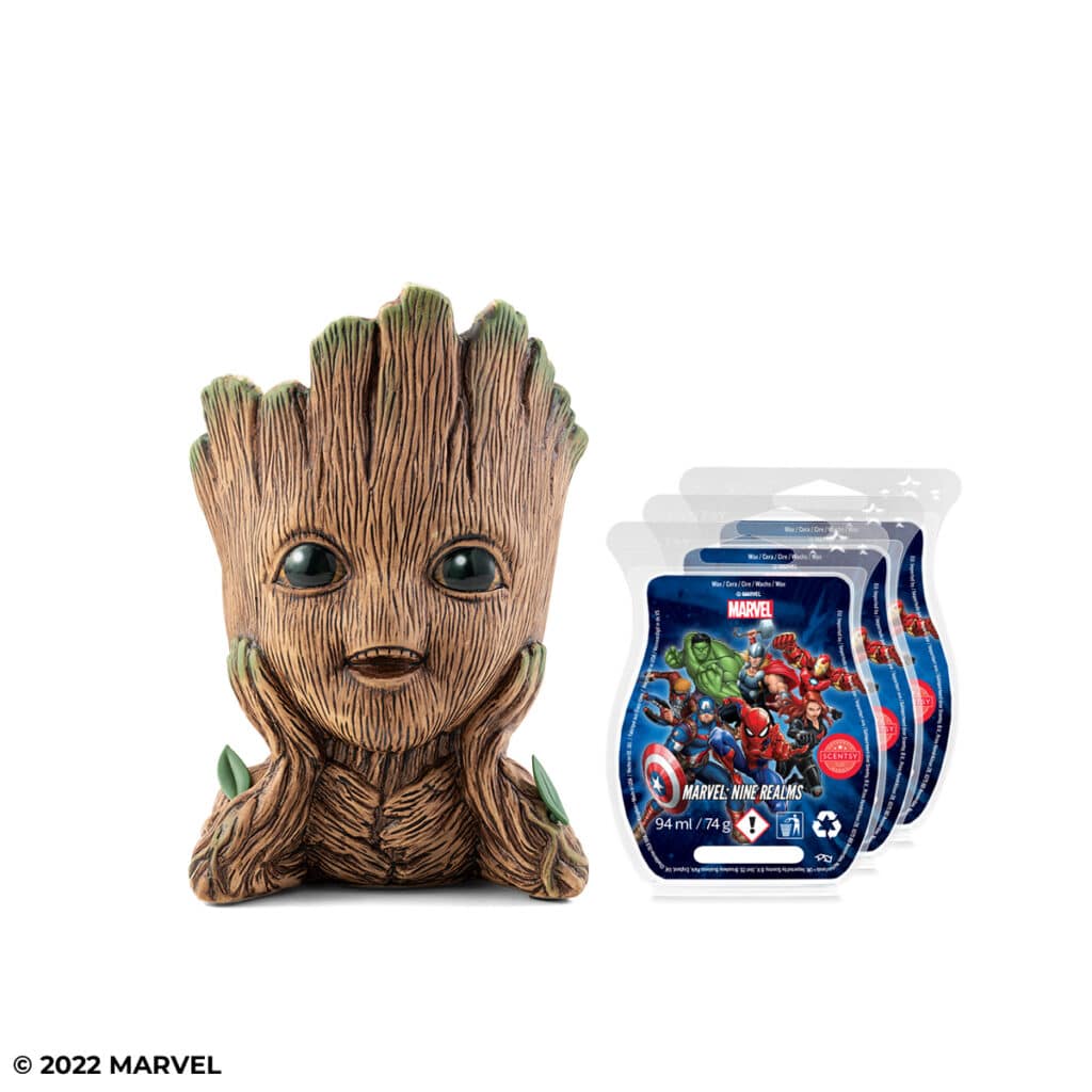 Groot – Scentsy Warmer + 3 free Marvel: Nine Realms – Scentsy Bars £73