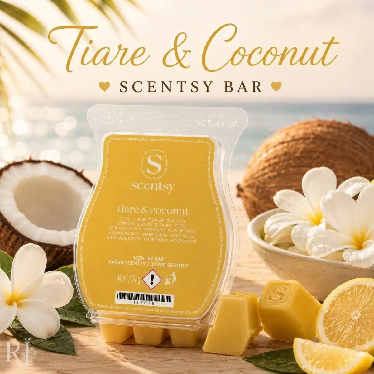 Tiare & Coconut Scentsy Wax Bar Melt Tiare & Coconut Scentsy Wax Bar Melt