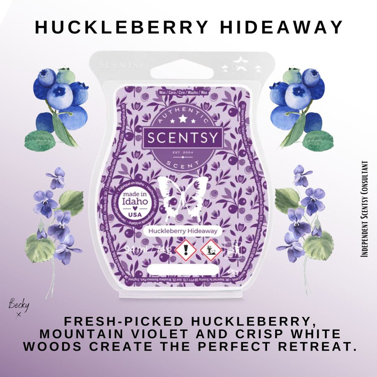 Huckleberry Hideaway Scentsy Bar