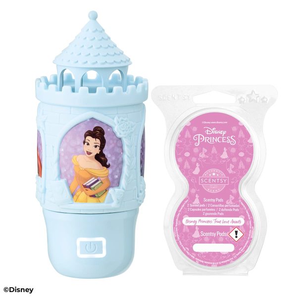 Disney Princess – Scentsy Wall Fan Diffuser (Belle, Ariel, Cinderella) + Disney Princess: True Love Awaits – Scentsy Pod Twin Pack