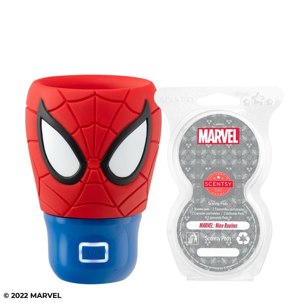 Spider-Man – Scentsy Wall Fan Diffuser + Marvel: Nine Realms – Scentsy Pod Twin Pack
