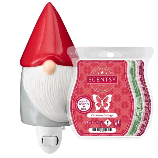 Gnome for the Holidays Scentsy Plugin Mini Warmer with 3 FREE Bars