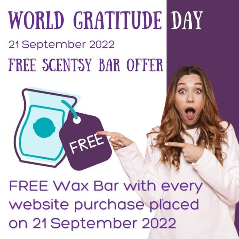 Scentsy World Gratitude Day FREE Scentsy Bar With Every Website Purchase