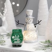 Sparkling Snowman Scentsy Warmer Styled