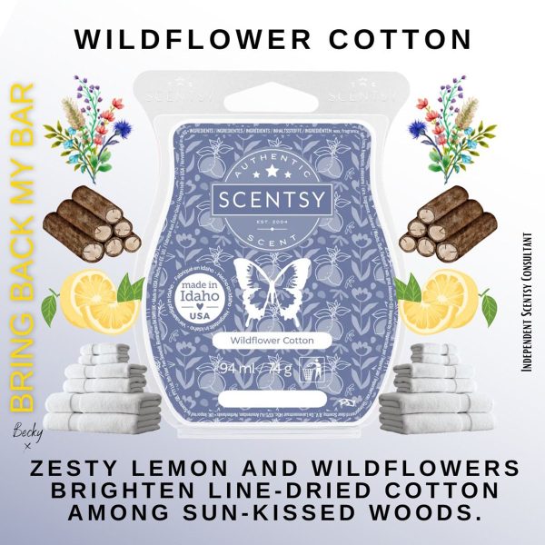 Wildflower Cotton Scentsy Wax Bar