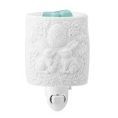 Cotton Meadow Scentsy Mini Warmer with Wall Plug Off With Wax