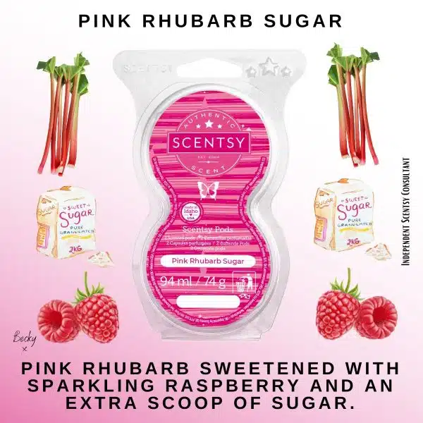 Pink Rhubarb Sugar Scentsy Pod Twin Pack