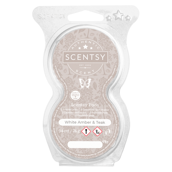 White Amber & Teak Scentsy Pod Twin Pack