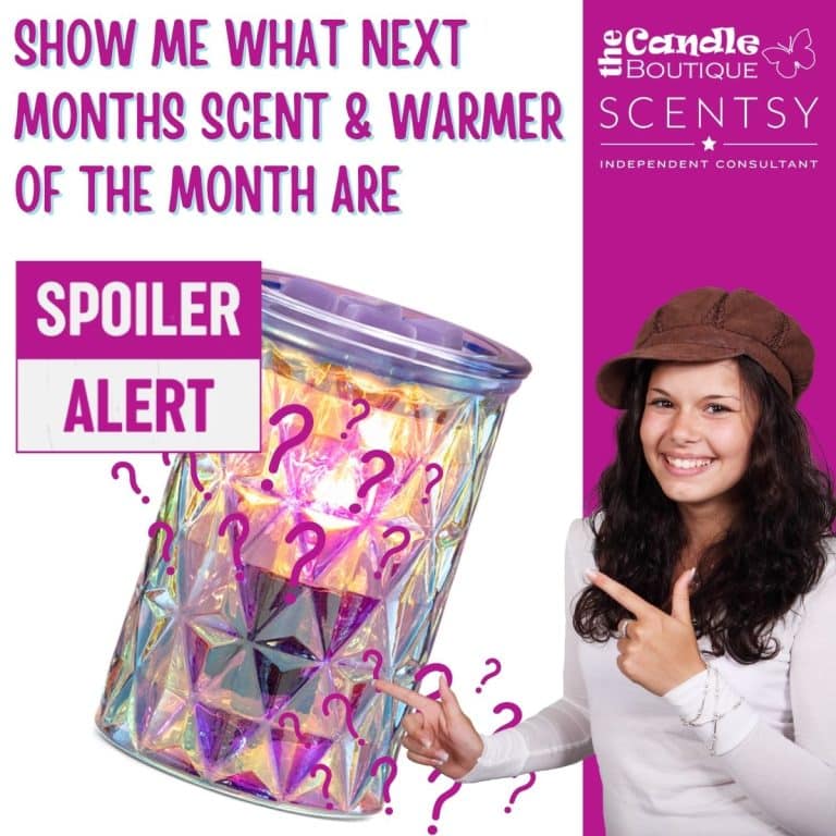 Show me what next month’s Scentsy scent & warmer of the month are