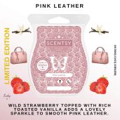 Pink Leather Scentsy Wax Bar (August Scent of the Month)