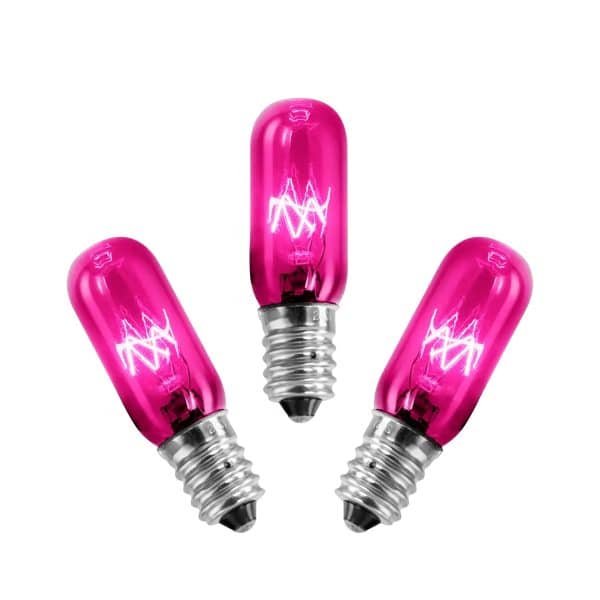 15-Watt Light Bulb 3-pack – Pink