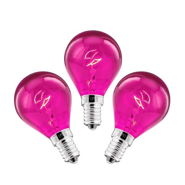 25-Watt Light Bulb 3-pack – Pink