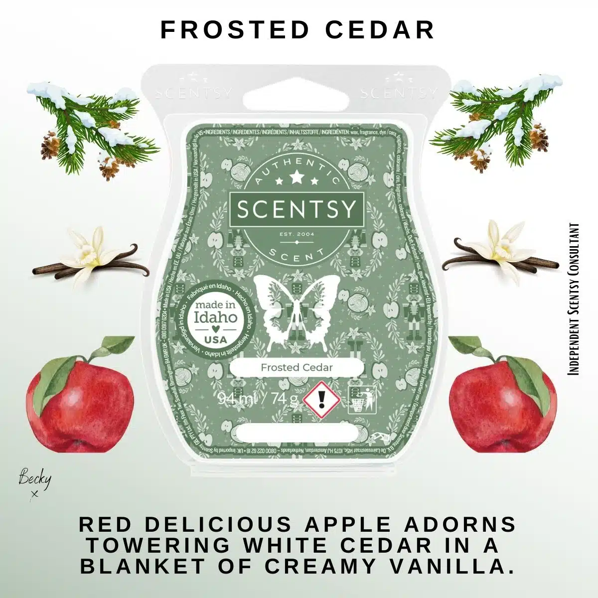 Frosted Cedar Scentsy Bar