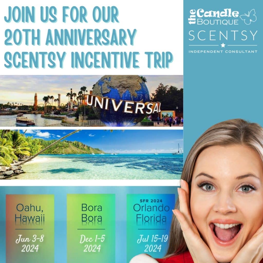 Join us for our 20th anniversary Scentsy incentive trip!