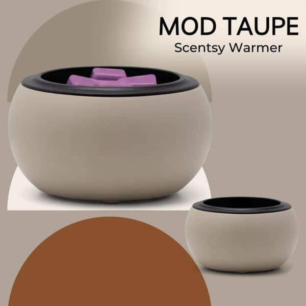 Mod Taupe Scentsy Warmer Styled