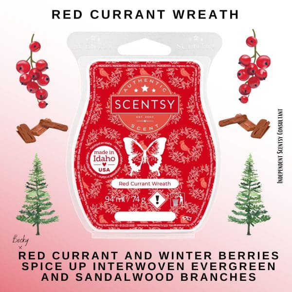 Red Currant Wreath Scentsy Wax Melt
