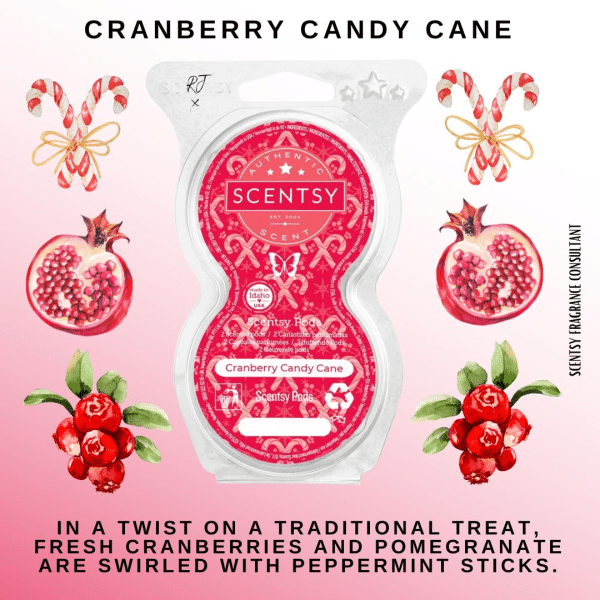 Cranberry Candy Cane Scentsy Fragrance Pods