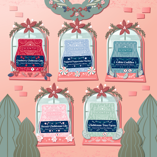 Scents of the Season Scentsy Wax Collection 2025 Styled