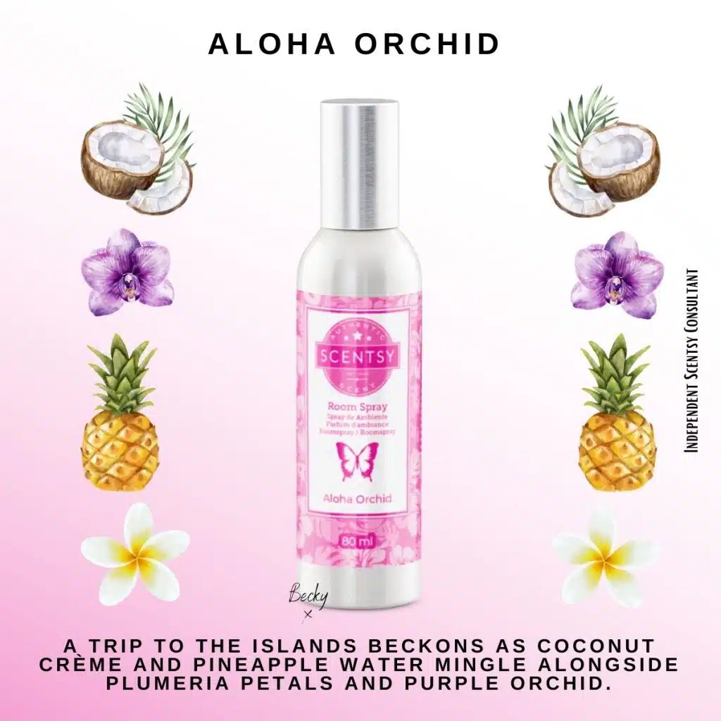 Aloha Orchid Scentsy Room Spray - The Candle Boutique - Scentsy UK ...