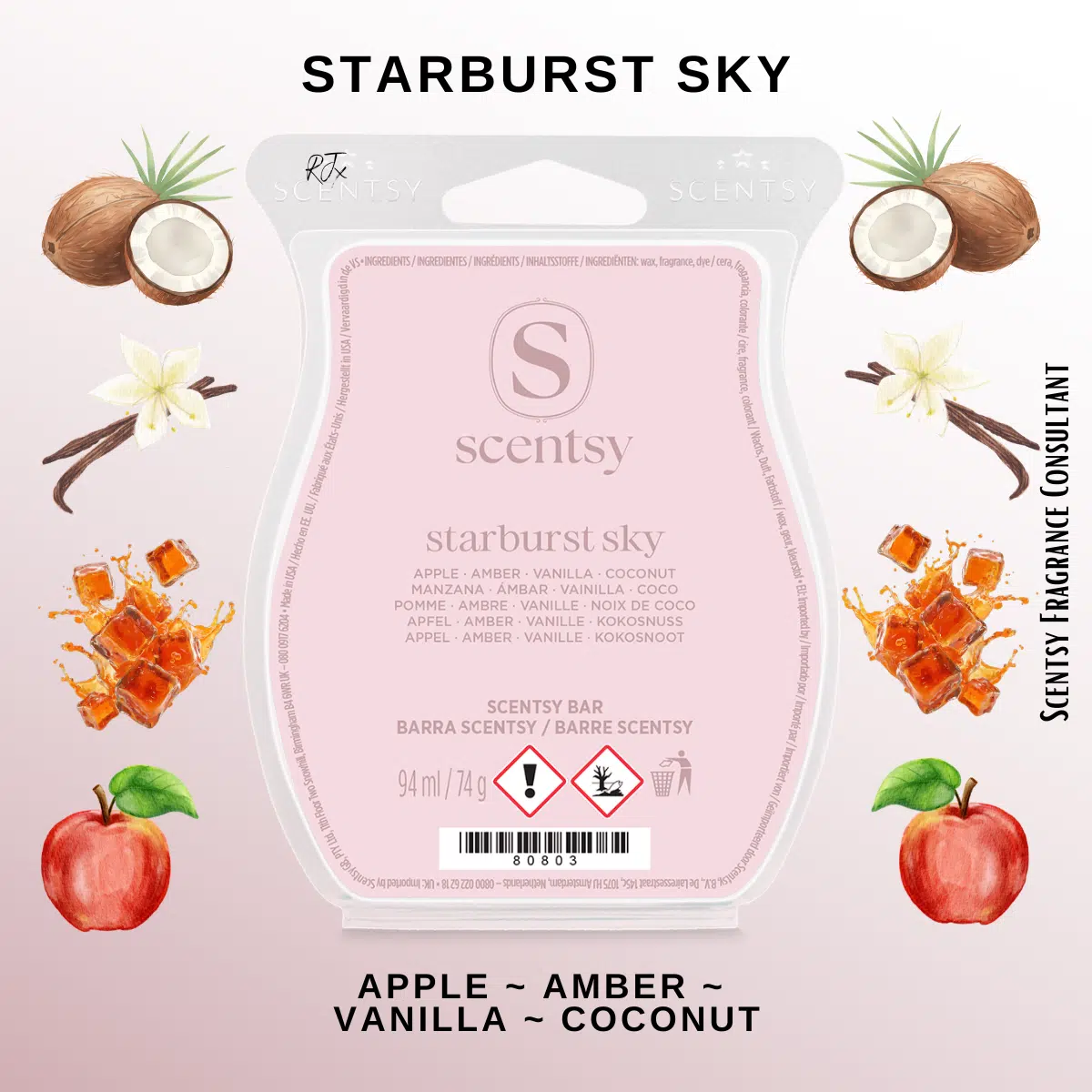Starburst Sky Scentsy Wax Bar Starburst Sky Scentsy Wax Bar