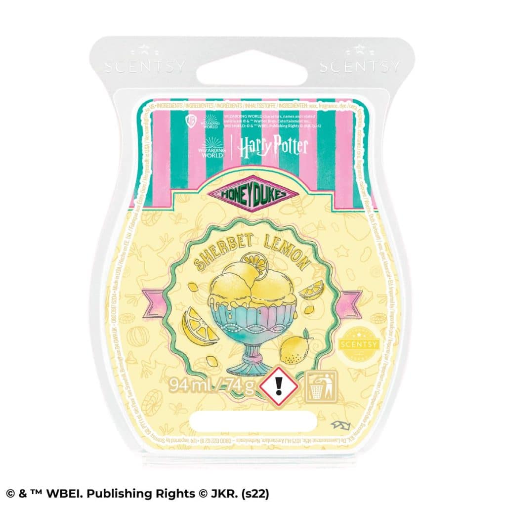 Sherbet Lemon Scentsy Bar Harry Potter Honeydukes The Candle Boutique Scentsy UK Consultant