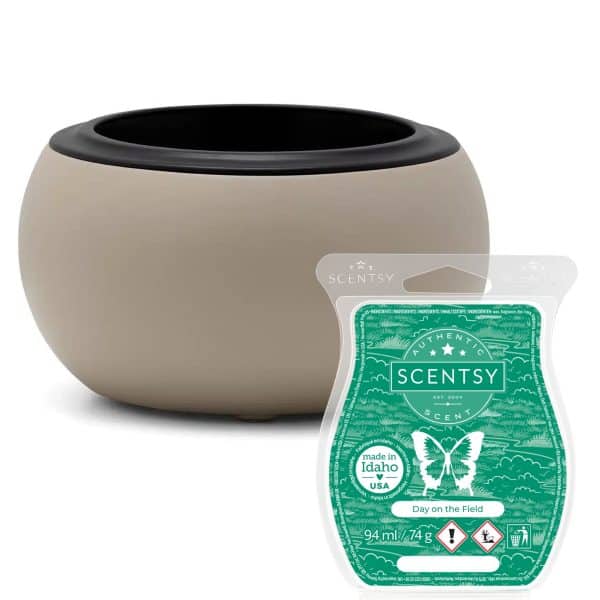 Mod – Taupe Warmer + Day on the Field Scentsy Bar Bundle