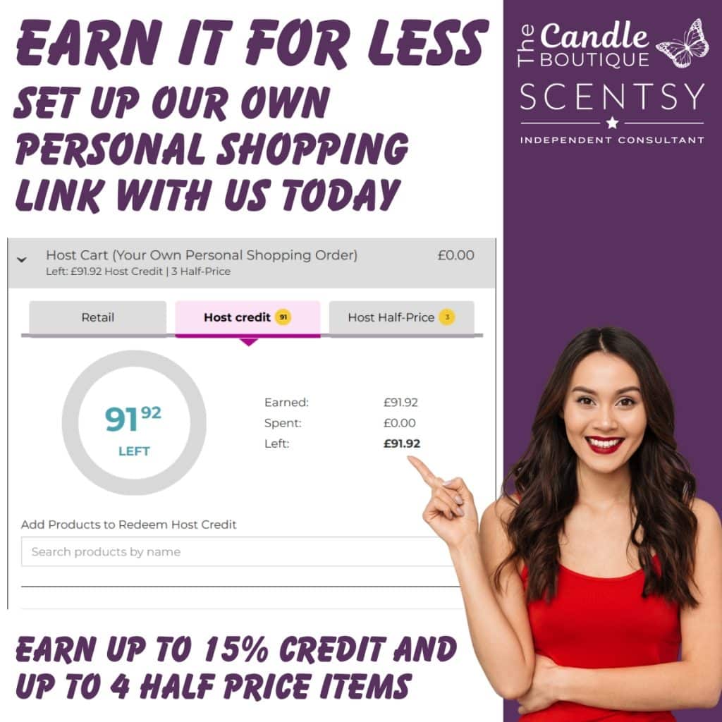 Scentsy Earn it for less - Get your own personal rewards link