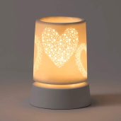 Heart to Heart Scentsy Mini Warmer with Tabletop Base Dark Setting