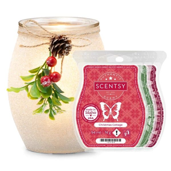 Frosted Mistletoe Scentsy Warmer with 3 FREE Bars