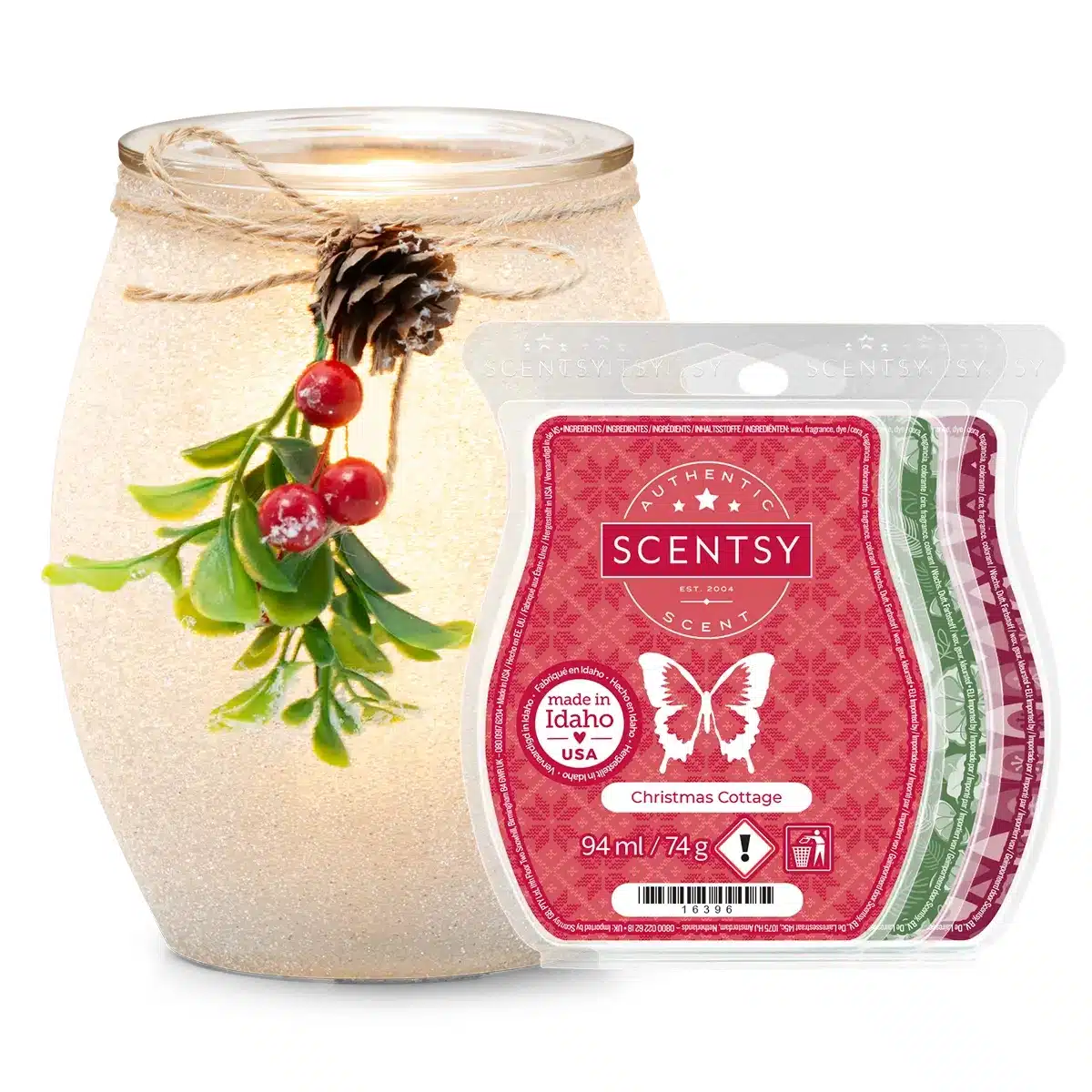 Frosted Mistletoe Scentsy Warmer with 3 FREE Bars Frosted Mistletoe Scentsy Warmer with 3 FREE Bars