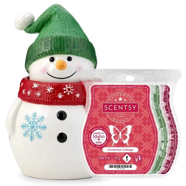 Looks Like Snow Scentsy Snowman Warmer with 3 FREE Bars