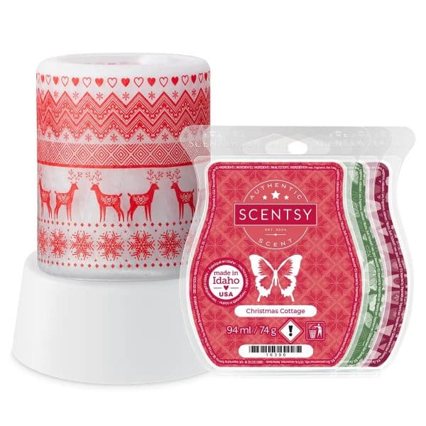 Nordic Winter Scentsy Mini Warmer With Tabletop Base + 3 FREE Bars
