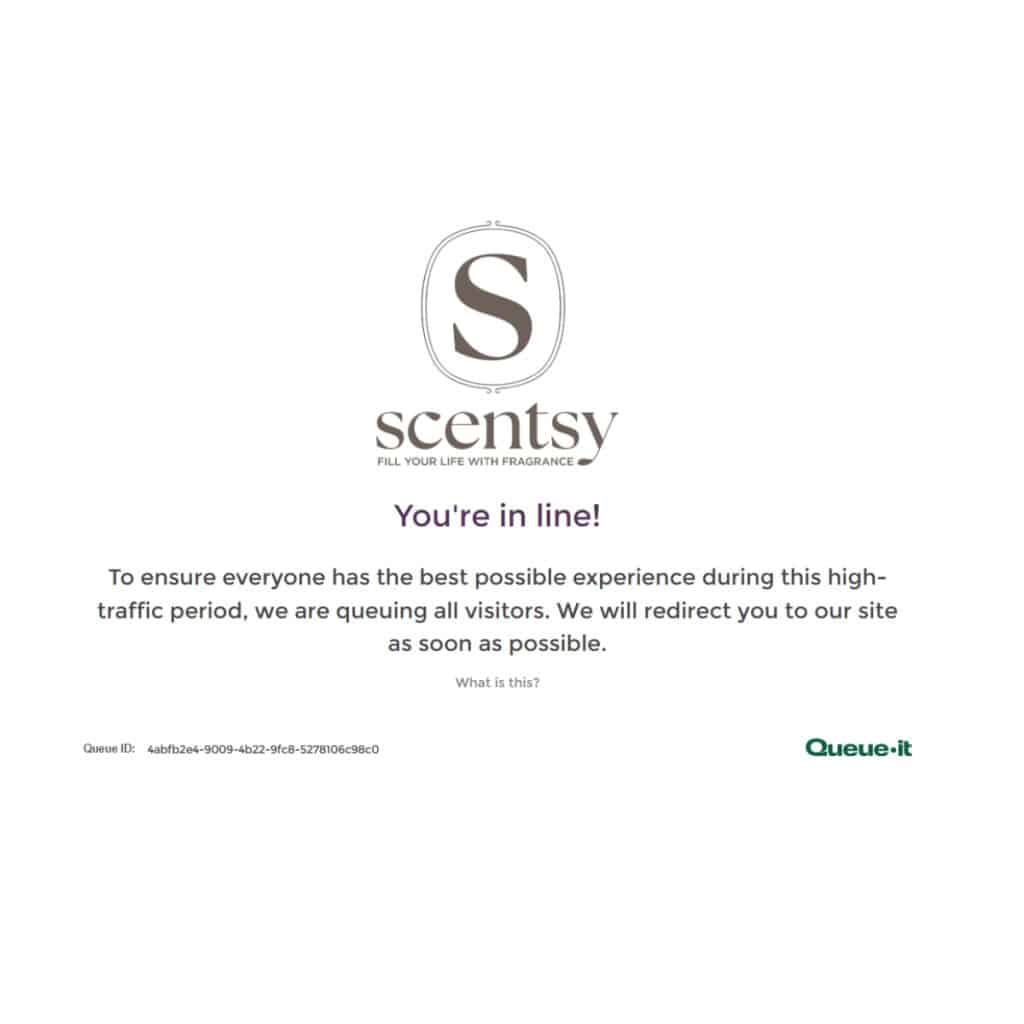 Scentsy Splash Screen Queue