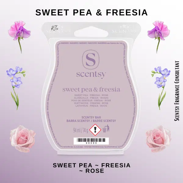 Sweet Pea & Freesia Scentsy Wax Bar Sweet Pea & Freesia Scentsy Wax Bar