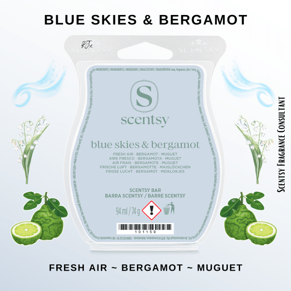 Blue Skies & Bergamot Scentsy Wax Bar Blue Skies & Bergamot Scentsy Wax Bar