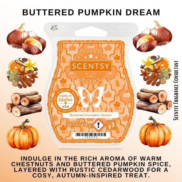 Buttered Pumpkin Dream Scentsy Wax Bar
