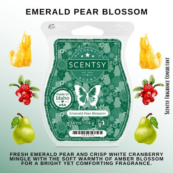 Emerald Pear Blossom Scentsy Wax Bar