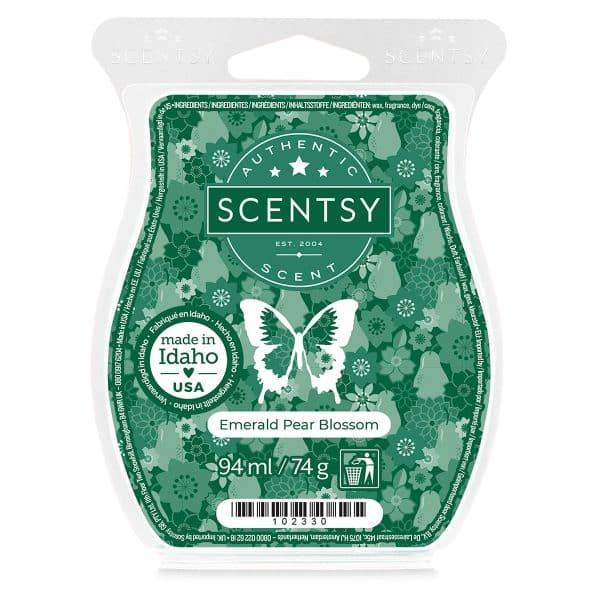 Emerald Pear Blossom Scentsy Wax Bar Melt