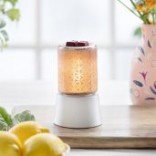Fancy Filigree Scentsy Mini Warmer With Tabletop Base