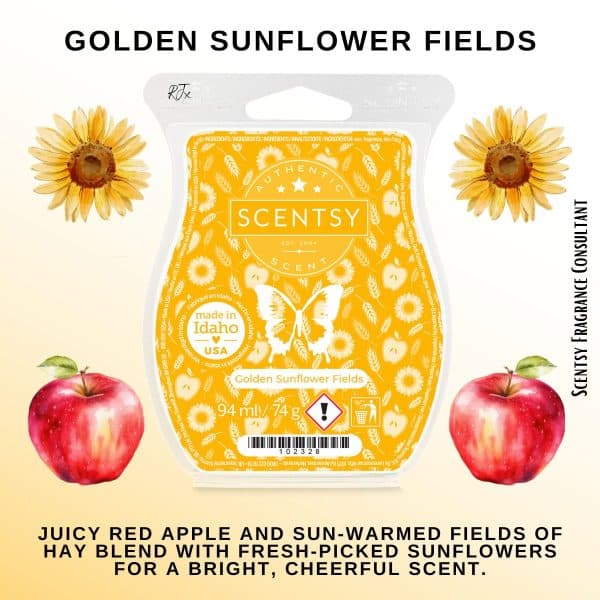 Golden Sunflower Fields Scentsy Bar