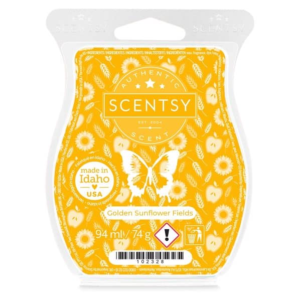 Golden Sunflower Fields Scentsy Wax Bar Melt