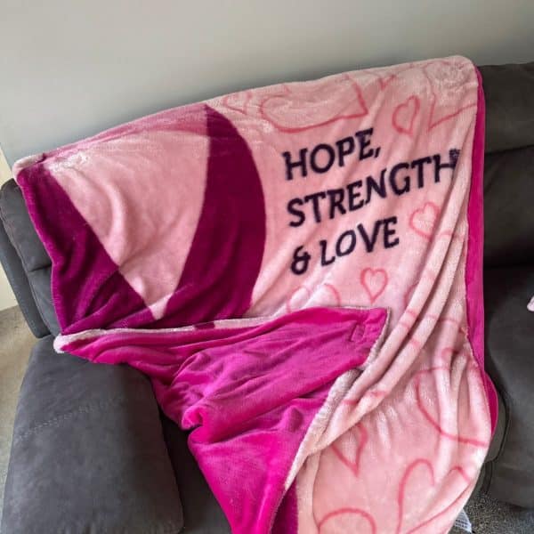 Scentsy Cozy Pink Ribbon Blanket