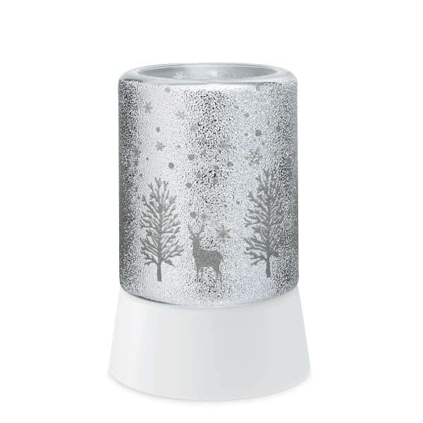 Snowy Glitter Grove Mini Warmer with Tabletop Base