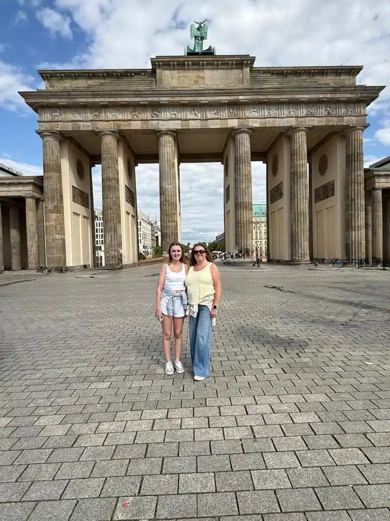The Brandenburg Gate Berlin with Emily & Becky Joyce