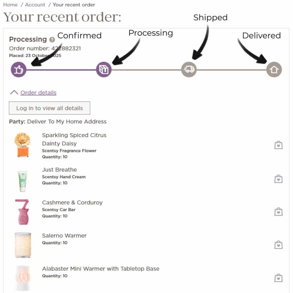 Track My Scentsy Order