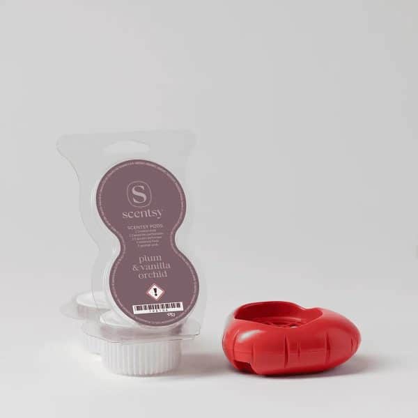 Scentsy Air Solo – Red Heart + Plum & Vanilla Orchid Scentsy Pods Bundle