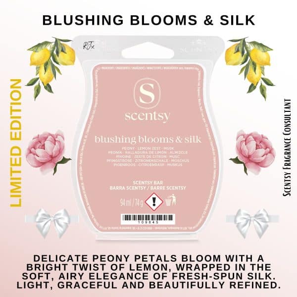 Blushing Blooms & Silk Scentsy Wax Bar Blushing Blooms & Silk Scentsy Wax Bar