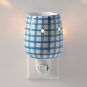 Cottage Gingham – Blue Scentsy Plugin Mini Warmer Real Life