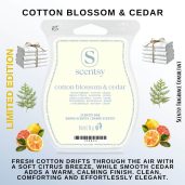 Cotton Blossom & Cedar Scentsy Wax Bar