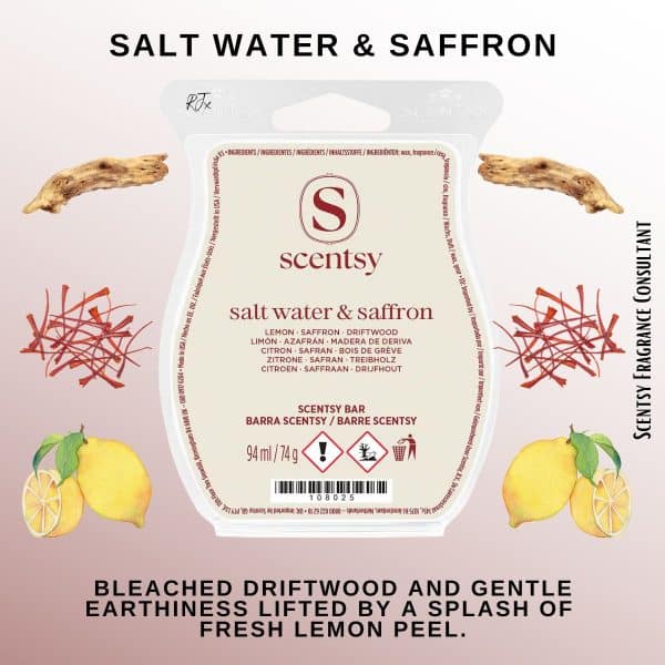 Salt Water & Saffron Scentsy Wax Bar Salt Water & Saffron Scentsy Wax Bar